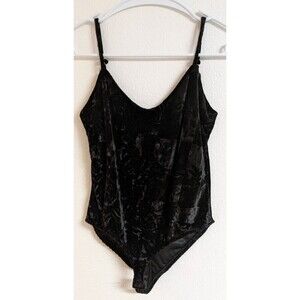 Women's RT Black Velvet Bodysuit made in South Africa Size Small/Medium